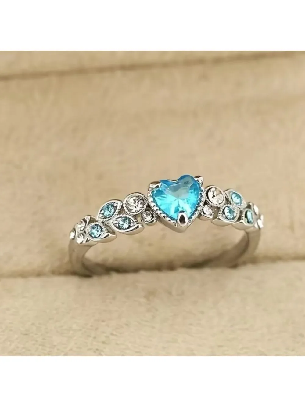 Silver Plated Heart Shaped Ring